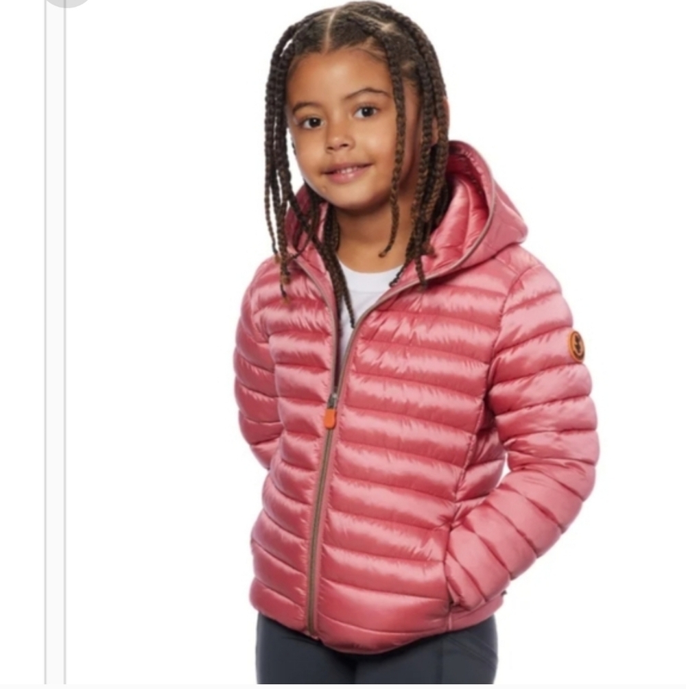 The DuckSave the Duck Youth Hooded Puffer Jacket PlumTech NWT! - Picture 2 of 5